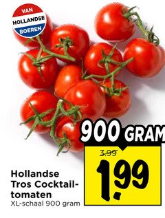  trostomaten hollandse boeren tros cocktail tomaten xl schaal 3.99 
