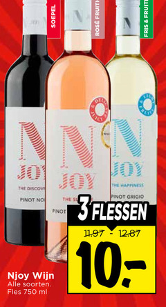  witte wijn rode rose 750 pinot njoy soorten fles ml happiness grigio soepel rosee fruitig fris 