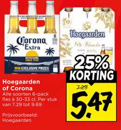  corona hoegaarden speciaalbieren 6 25 refreshing since win prizes soorten pack fles stuk blanche 