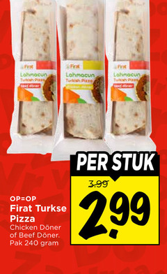  diepvriespizza 240 lahmacun turkish pizza turkse chicken beef pak stuk 3.99 