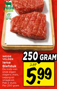  biefstuk 2 250 velden quality weide trots slagers sappig smaakvol pak stuks 