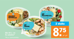  maaltijdsalade 2 walnoot geitenkaas honing tijmdressing appel spinazie l xl salades m.u.v kip caesar caesardressing italiaanse stijl olijven beter loves stuks 