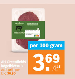  biefstuk 100 greenfields hals kogelbiefstuk actieprijs kilo 