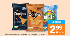  doritos lays zoutjes chips 2 bold crunch iconic taste sweet chilli pepper flavour nutri score nacho cheese bugles stuks 