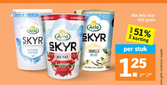 arla vruchtenyoghurt yoghurt 450 skyr to icelandic tradition naturel nature aardbei high vanille style stuk combineren 