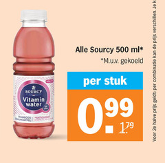  sourcy fruitdrank 500 vitamin water vital framboos antioxidant granaatappel velour ml m.u.v gekoeld stuk 2e halve combinatie 