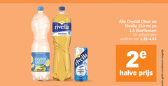  crystal clear rivella fruitdrank frisdrank 250 koolzuur citroen tico original licht refreshing added sugar ml literflessen varieeren 2 halve combineren 