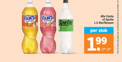  sprite fanta frisdrank zero sugar orange pomelo line literflessen stuk 2e halve combinatie 