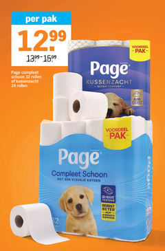 page toiletpapier 2 24 32 pak schoon rollen kussenzacht comfort voordeel vleugje katoen 3d wave textuur reinigt beter minder gebruiken air pocket 