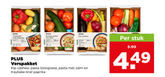 groentenpakket traybake kriel paprika romige pasta zalm verspakket kip cashew bolognese stuk 5.99 