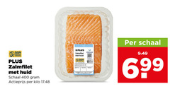  zalmfilet 400 certified farming huid schaal actieprijs kilo 