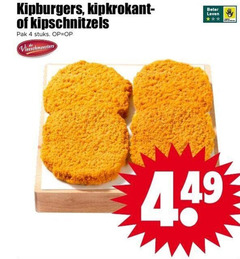  kipschnitzels kipburgers 4 kipkrokantschnitzel pak stuks vleeschmeesters beter leven 