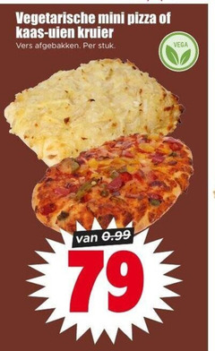 kaasbroodjes pizzabroodjes vegetarische mini pizza kaas uien kruier vers afgebakken stuk vega 