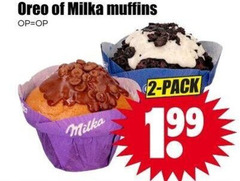  milka oreo muffins 2 pack 