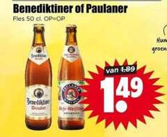  benediktiner paulaner speciaalbieren 50 fles groene weissbier 14 