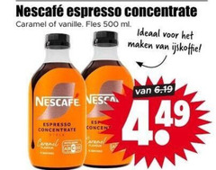  nescafe koffieconcentraat 500 espresso concentrate caramel vanille fles ml ijskoffie abc geconcentreerd 6 19 