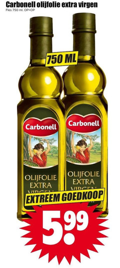  carbonell olijfolie 750 fles ml extreem 