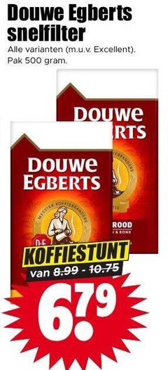  douwe egberts koffie 500 snelfilter excellent pak meester rood 