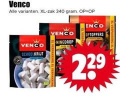  venco drop xl zak schoolkrijt zacht zoet 