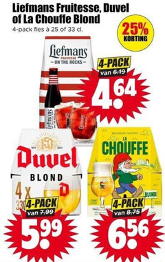  la chouffe liefmans duvel speciaalbieren 4 25 33 fruitesse blond pack fles a64 4x blonde 