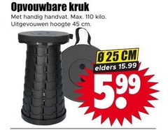 45 opvouwbare kruk handvat kilo uitgevouwen hoogte cm elders 