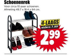  schoenenrek 4 10 64 circa paar schoenen cm elders 