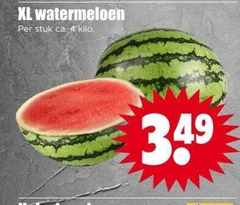 watermeloen 4 xl stuk ca. kilo 