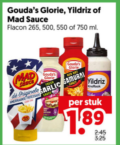  goudas glorie yildriz snacksaus fritessaus 500 750 mad sauce flacon ml fresh red hot originele samurai amerikaanse knoflook stuk 
