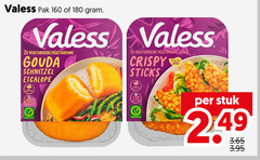  valess vegetarisch 160 180 pak 2x vegetarische gouda schnitzel escalope 5x crispy sticks chili vegetarian stuk 