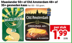  old amsterdam maaslander kaasplakken 4 100 150 50 48 35 gesneden kaas pak zacht karakter jong original stuk 100g 