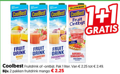  coolbest vruchtensap 1 2 33 twist dairy it cool you best fruit drink mango with apple strawberry passionfruit inhoud ontbijt weerstand support vezels vitamine aardbei sinaasappel suiker fruitdrink pak liter pakken 