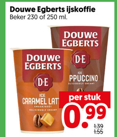  douwe egberts ijskoffie 250 beker ml ice caramel lat creamy cappuccino stuk 