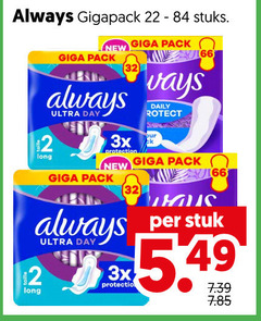  always maandverband 2 22 32 gigapack stuks new giga pack ultra day daily 3x protection stuk 