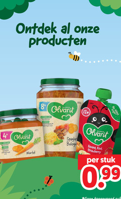  olvarit babyvoeding 4 natuurlijke ingredienten nutricia 8 zout 12 wortel sugar added bologna banana kiwi strawberry stuk 99 