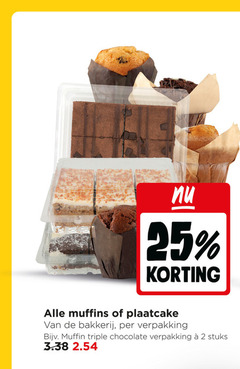  2 25 muffins plaatcake bakkerij muffin triple chocolate stuks 