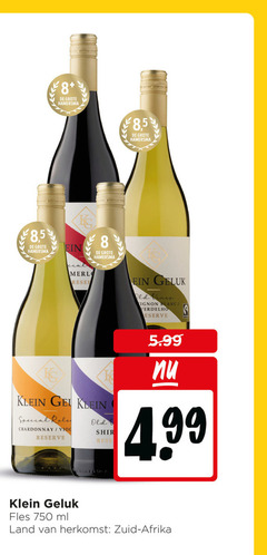  witte wijn rode 8 750 hamersma 5 reserva old vines sauvignon blanc klein gel chardonnay reserve reservoir 5.99 fles ml land zuid afrika 