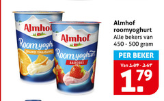  almhof vruchtenyoghurt 450 500 room spaanse sinaasappel yoghurt aardbei roomyoghurt bekers beker 