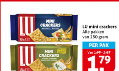  lu crackers 250 mini naturel nature olijfolie oregano huile pakken pak 17 