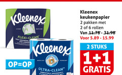  kleenex keukenpapier 1 2 6 sheet select size flexi clean fast and longer water lock technology ultra wet maxi pakken rollen stuks 