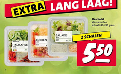  salade 2 lang laag groene italiaanse stijl boeren mix slaschotel schaal schalen 