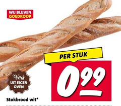  stokbrood vers oven wit stuk 