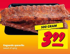  spareribs 500 gegaarde sweet spicy 