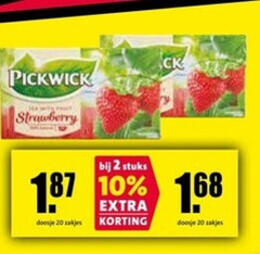 klik op dit plaatje voor een vergroting en voor vergelijkbare aanbiedingen gerelateerd aan
pickwick thee 2 10 20 strawberry stuks doosje zakjes pickwick thee 2 10 20 strawberry stuks doosje zakjes