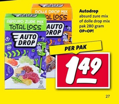  autodrop snoep 27 drop mix zure pak total loss auto 
