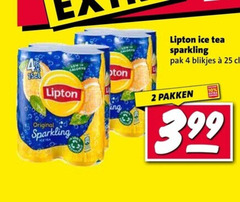  lipton ice tea 2 4 25 calorie original sparkling ton pak blikjes pakken 