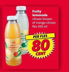  fruitdrank 80 500 fruity lemonade citroen limoen mango fles ml cent 