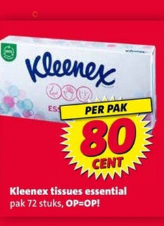  kleenex tissues 80 pak cent essential stuks 