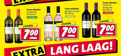  rode wijn witte rose 2 700 750 cruse selection chardonnay fles ml droog grenache cinsault merlot vin pays fruitig soepel flessen lang laag 