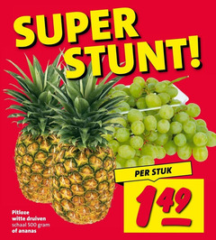  druiven ananas 500 super pitloze witte schaal stuk 