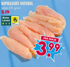  kipfilethaasjes kiphaasjes naturel pakje beter leven dieren bescherming 3.99 kilo 14 